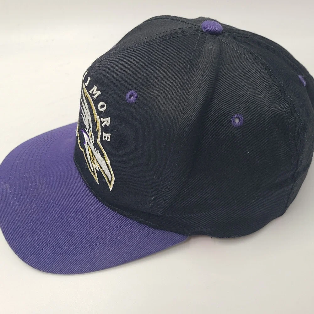Vintage‎ Baltimore Ravens Hat Snapback (Fits Small) New Era KMG Black Purple NFL